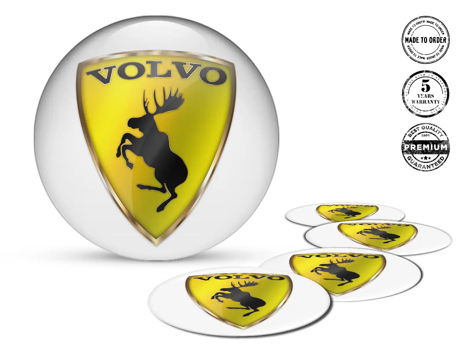 Volvo Calcomanía de Rueda Estilo Insignias Silicona Racing